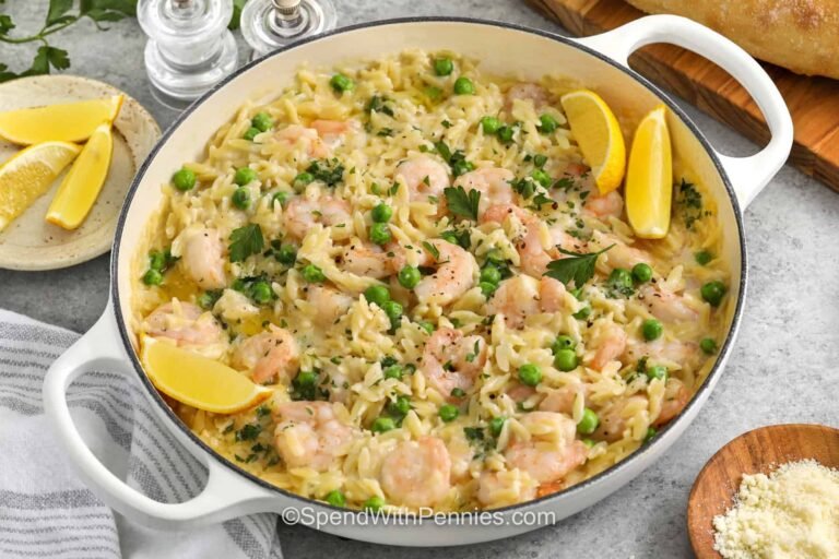 Garlic Butter Shrimp Orzo Recipe