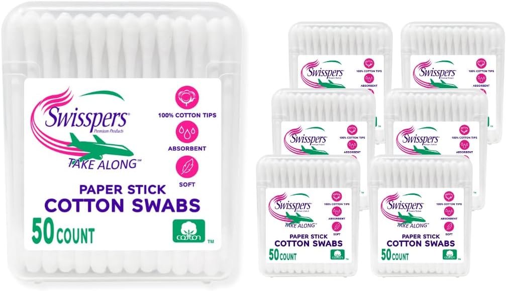 Cotton swabs and pads travel pack