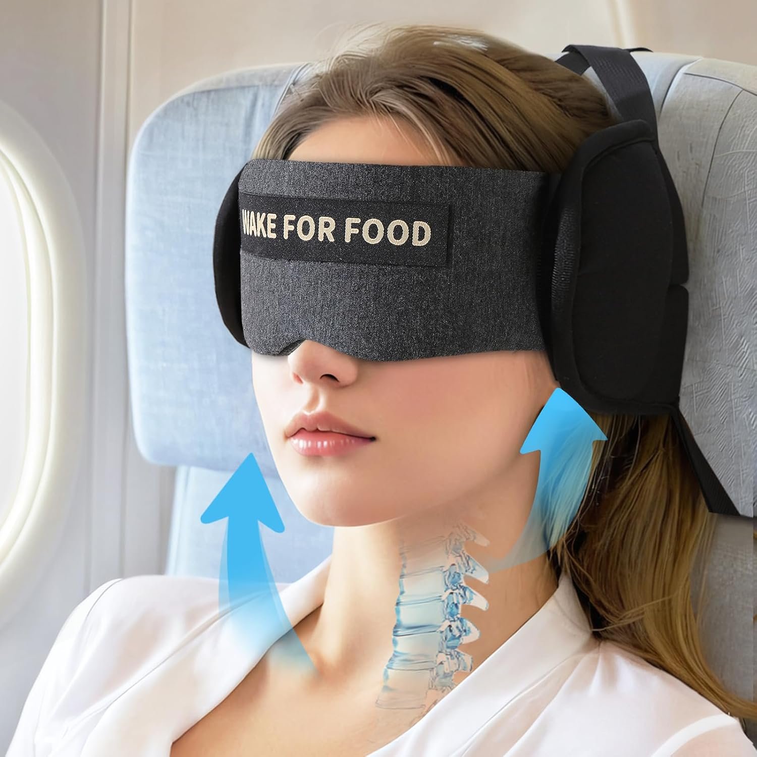 Eye mask for sleeping on planes