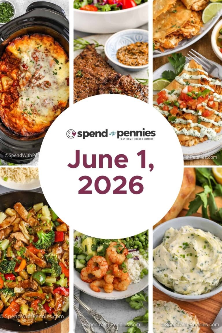 Weekly Meal Plan for June 1, 2026 FT
