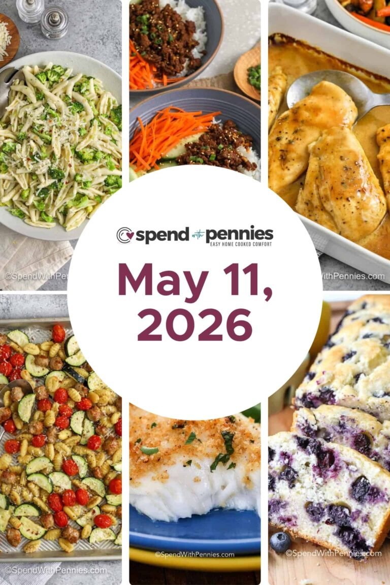 Weekly Meal Plan May 11, 2026 FT