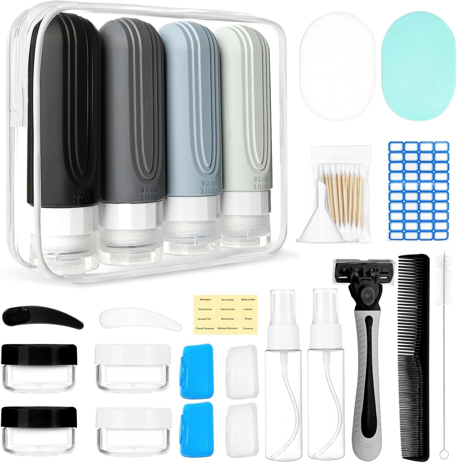Travel-sized toiletries for cruises