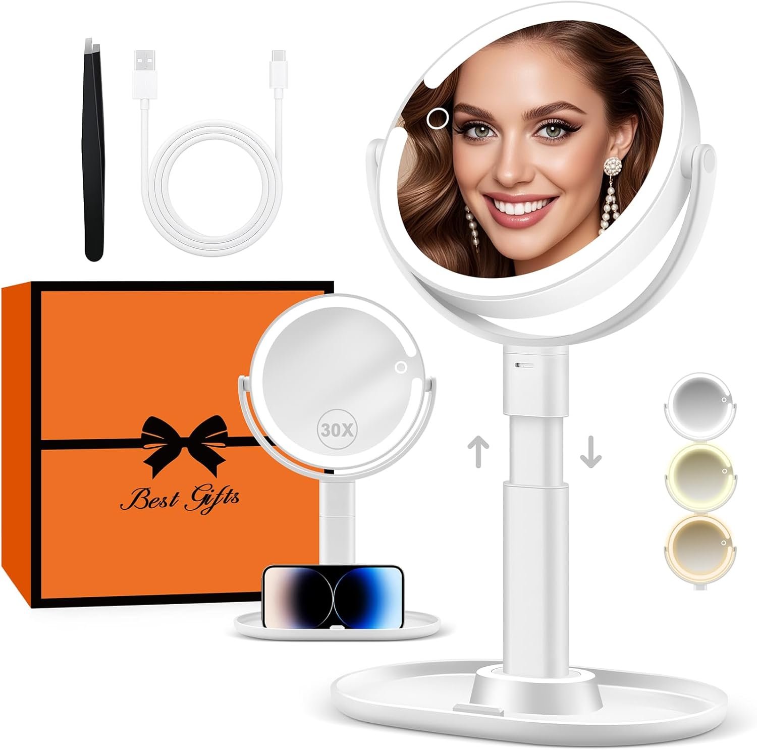 magnifying glass with light