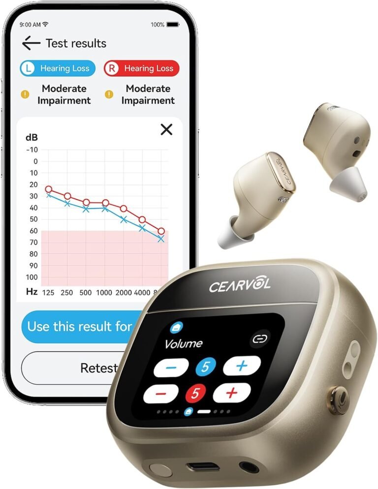Wave OTC Hearing Aids with Bluetooth Easy Touchscreen Cont...