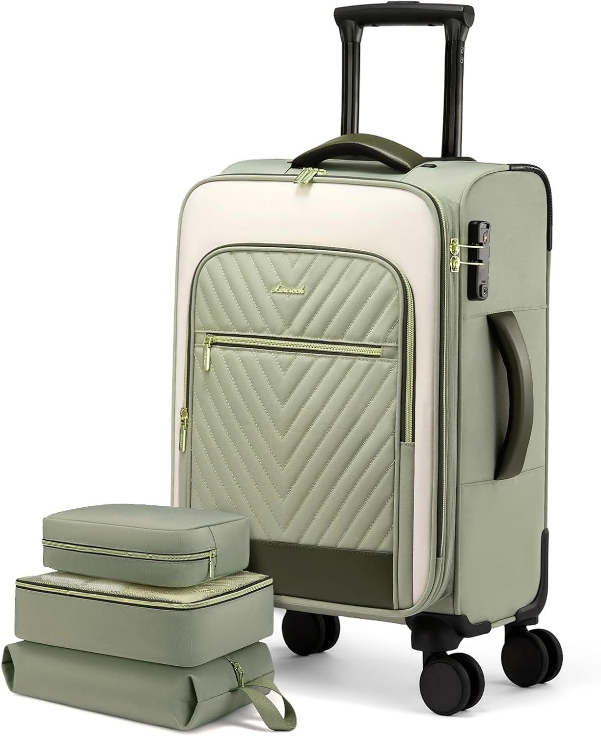 Checked luggage with TSA locks