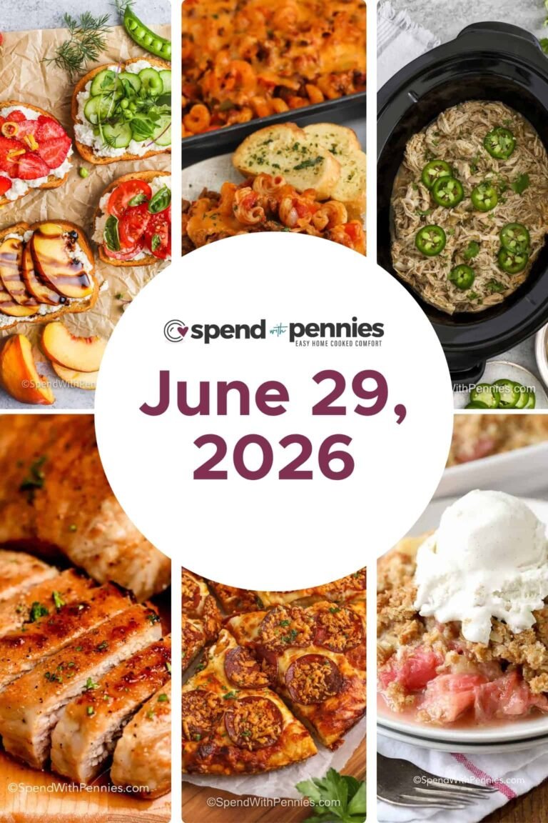 Weekly Meal Plan for Jun 29, 2026 FT