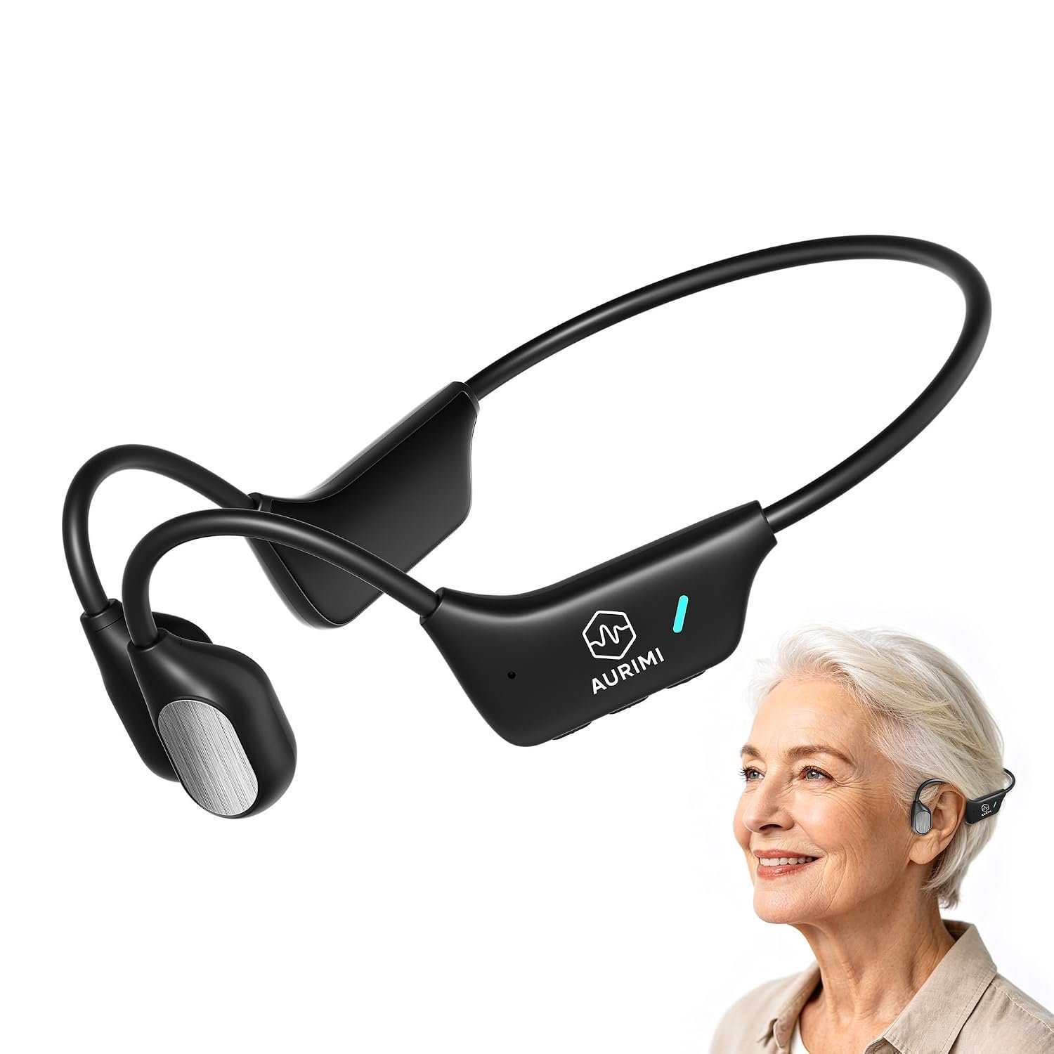 Aurimi Bone Conduction Hearing Amplifier, Open Ear Amplifier...