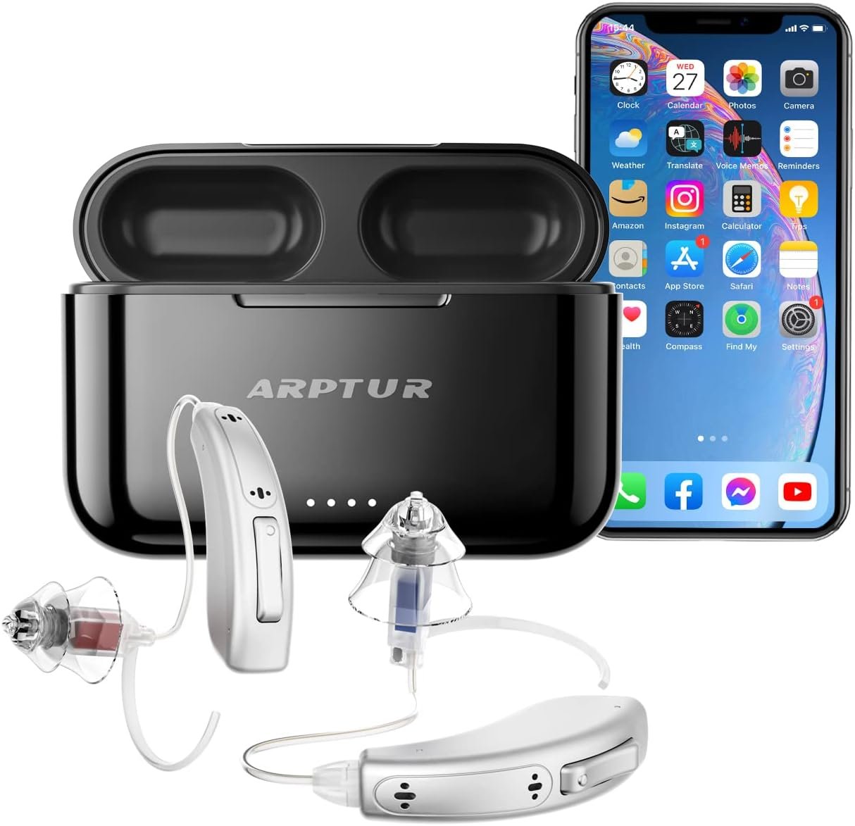 ARPTUR Bluetooth Hearing Aids for Seniors Rechargeable with ...