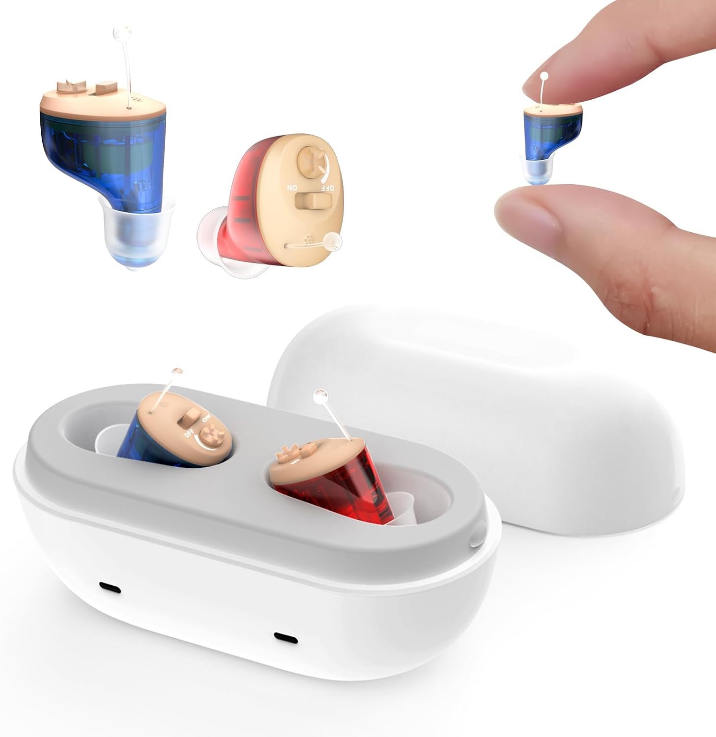 Hearing Aids for Seniors, Rechargeable Not Amplifier, OTC In...