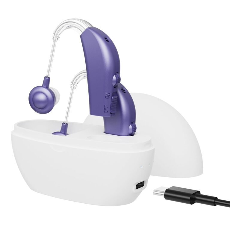 Digital Hearing Aid Amplifier Set Premium Rechargeable Beh...