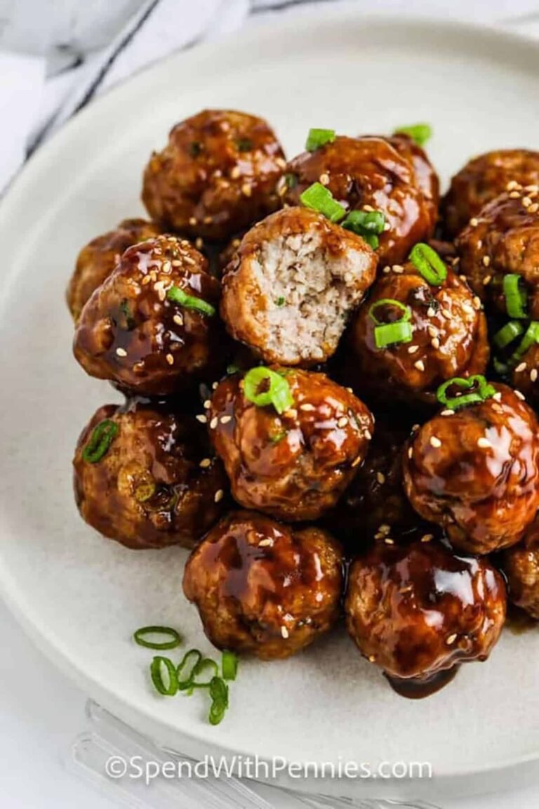 hoisin glazed meatballs
