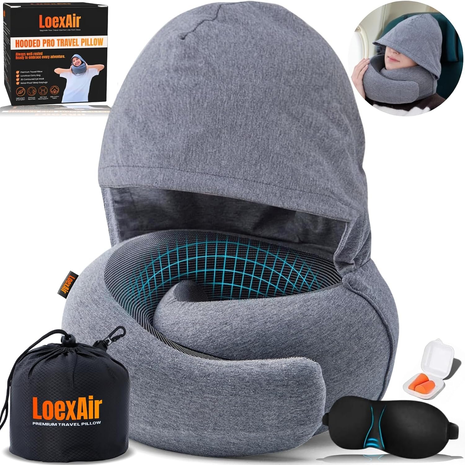 Neck pillow for flights