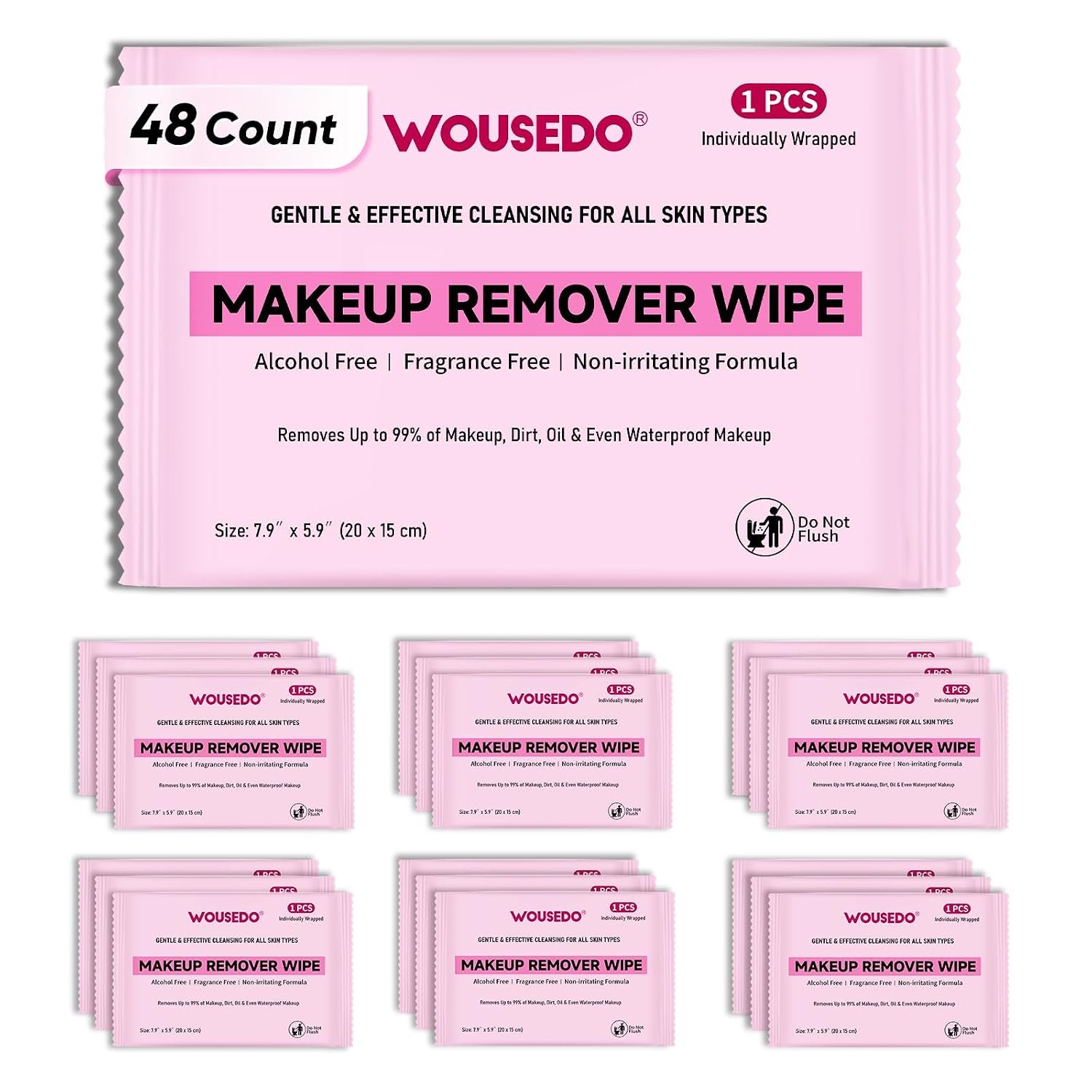 Portable facial wipes