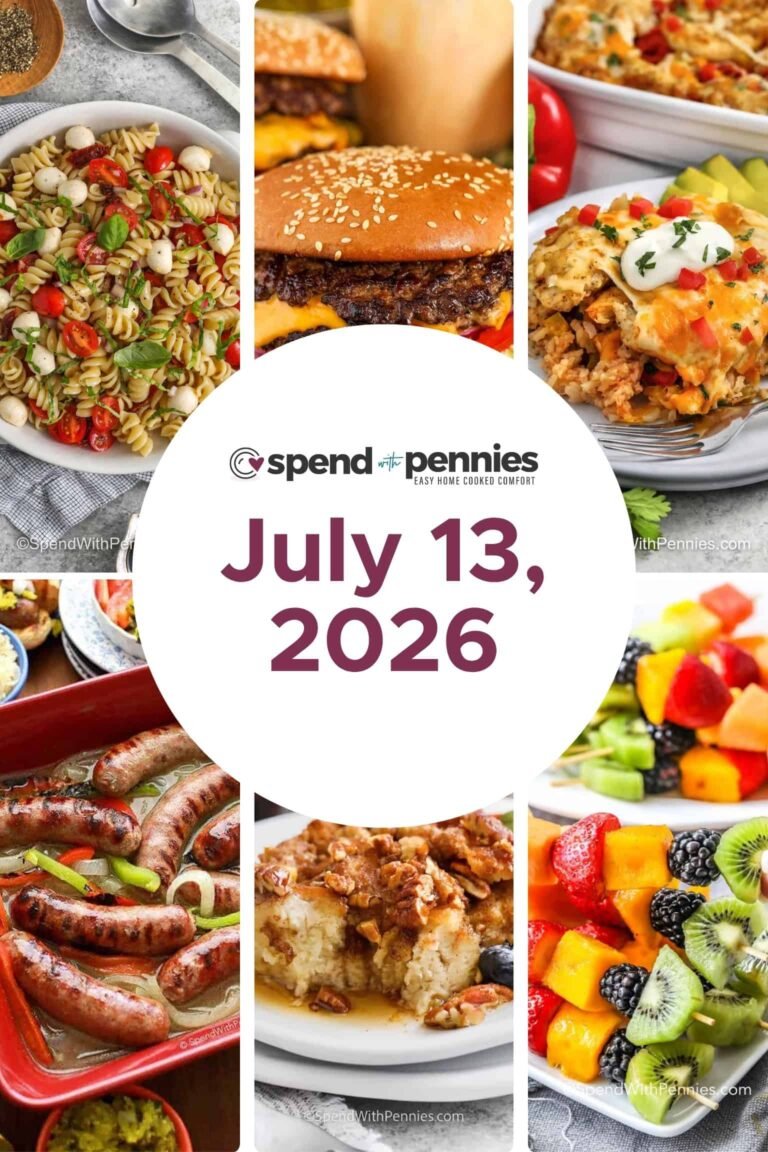 Weekly Meal Plan for Jul 13, 2026 FT